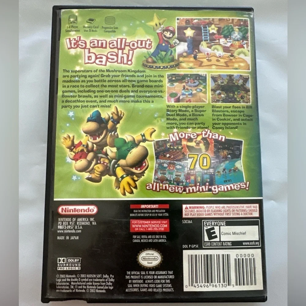 Nintendo GameCube Mario Party 5 case, booklet, and disc